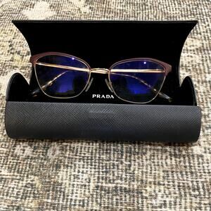 Prada VPR62X Eyeglasses with Prescription Lenses Cat Eye Women's